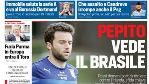 Rassegna stampa 30 maggio 2014: prime pagine di Gazzetta, Corriere e Tuttosport