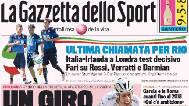 Rassegna stampa 31 maggio 2014: prime pagine di Gazzetta, Corriere e Tuttosport
