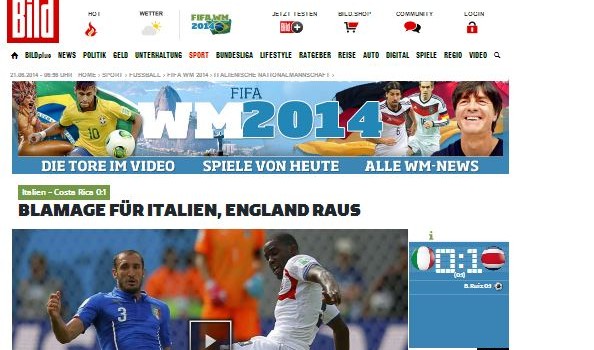 Figuraccia Italia contro Costa Rica, siti stranieri: “Azzurri imbarazzanti” – Foto