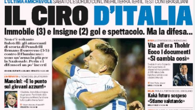 Rassegna stampa 9 giugno 2014: prime pagine di Gazzetta, Corriere e Tuttosport