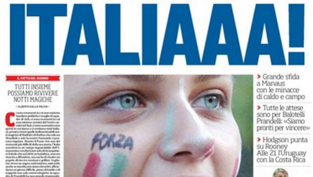 Rassegna stampa 14 giugno 2014: prime pagine di Gazzetta, Corriere e Tuttosport