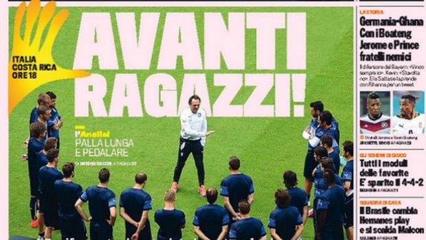 Rassegna stampa 20 giugno 2014: prime pagine di Gazzetta, Corriere e Tuttosport