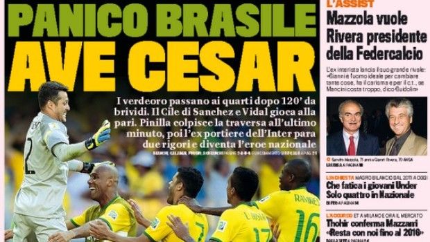 Rassegna stampa 29 giugno 2014: prime pagine di Gazzetta, Corriere e Tuttosport