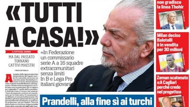 Rassegna stampa 3 luglio 2014: prime pagine di Gazzetta, Corriere e Tuttosport