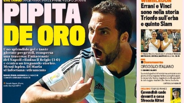 Rassegna stampa 6 luglio 2014: prime pagine di Gazzetta, Corriere e Tuttosport