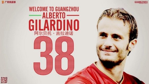 Gilardino al Guangzhou Evergrande, è ufficiale