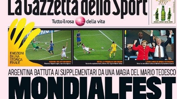 Rassegna stampa 14 luglio 2014: prime pagine di Gazzetta, Corriere e Tuttosport