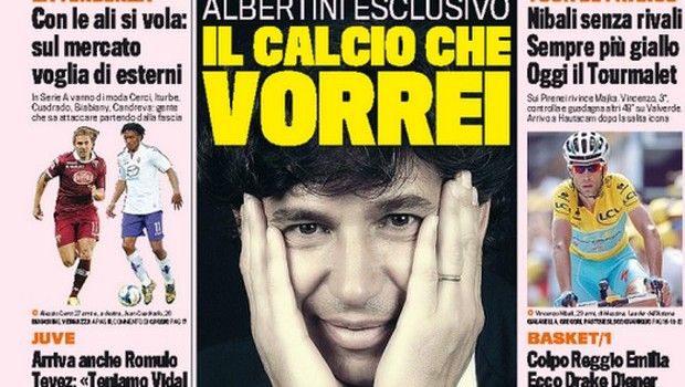 Rassegna stampa 24 luglio 2014: prime pagine di Gazzetta, Corriere e Tuttosport