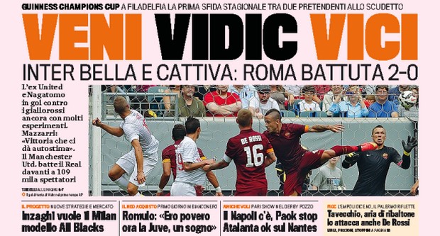 Rassegna stampa 3 agosto 2014: prime pagine di Gazzetta, Corriere e Tuttosport