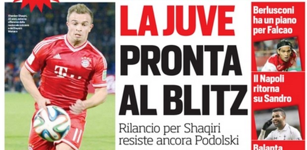 Rassegna stampa 25 agosto 2014: prime pagine Gazzetta, Corriere e Tuttosport