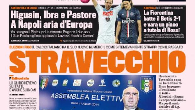 Rassegna stampa 12 agosto 2014: prime pagine Gazzetta, Corriere e Tuttosport