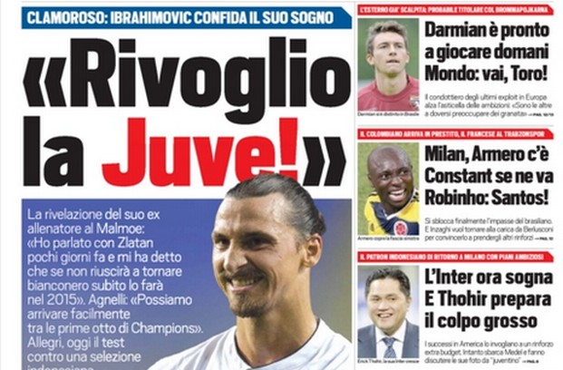 Rassegna stampa 6 agosto 2014: prime pagine di Gazzetta, Corriere e Tuttosport