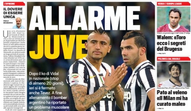 Rassegna stampa 11 settembre 2014: prime pagine Gazzetta, Corriere e Tuttosport