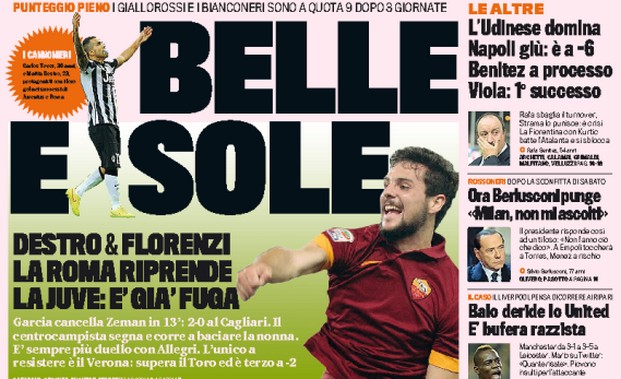 Rassegna stampa 22 settembre 2014: prime pagine Gazzetta, Corriere e Tuttosport