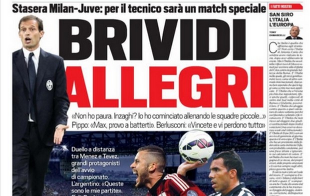 Rassegna stampa 20 settembre 2014: prime pagine Gazzetta, Corriere e Tuttosport