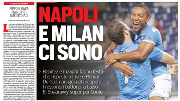 Rassegna stampa 1 settembre 2014: prime pagine Gazzetta, Corriere e Tuttosport