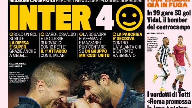 Rassegna stampa 26 settembre 2014: prime pagine Gazzetta, Corriere e Tuttosport