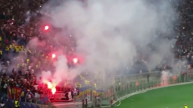 Roma-Cska | Accoltellato russo, incidenti all&#8217;Olimpico: arresti e Daspo &#8211; Video