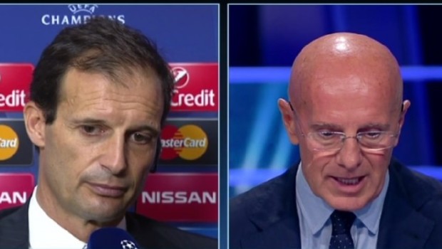 Allegri litiga con Sacchi in TV: &#8220;Arrigo, vedi sempre un&#8217;altra partita&#8221;