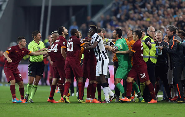 Juventus-Roma: due turni a Manolas, uno a Morata, multate le società
