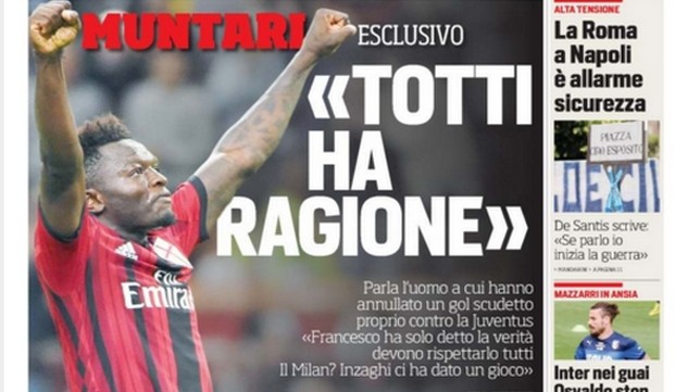 Rassegna stampa 10 ottobre 2014: prime pagine Gazzetta, Corriere e Tuttosport