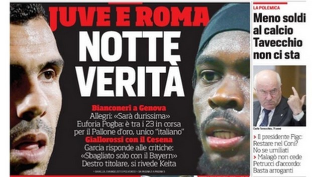 Rassegna stampa 29 ottobre 2014: prime pagine Gazzetta, Corriere e Tuttosport