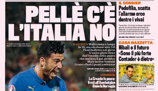 Rassegna stampa 14 ottobre 2014: prime pagine Gazzetta, Corriere e Tuttosport