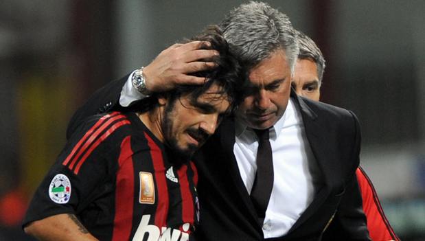 Ancelotti: &#8220;Gattuso come un fratello. Tornerei in Italia solo per allenare il Milan&#8221;