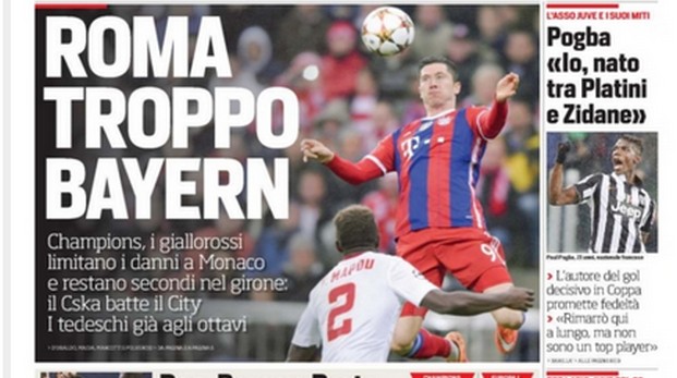 Rassegna stampa 6 novembre 2014: prime pagine Gazzetta, Corriere e Tuttosport