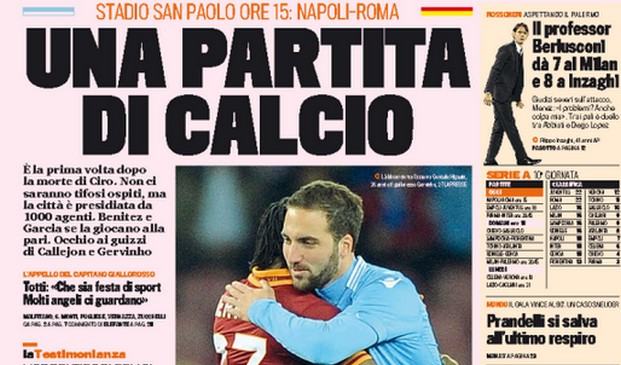 Rassegna stampa 1 novembre 2014: prime pagine Gazzetta, Corriere e Tuttosport