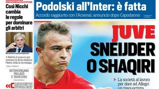 Rassegna stampa 29 dicembre 2014: prime pagine Gazzetta, Corriere e Tuttosport