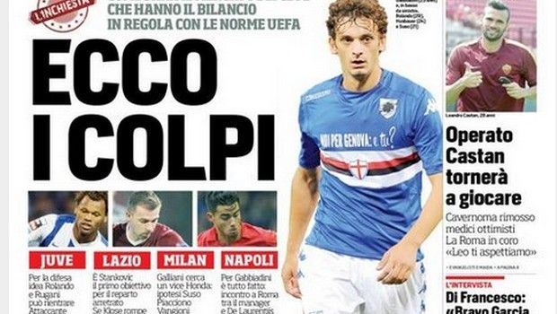 Rassegna stampa 4 dicembre 2014: prime pagine Gazzetta, Corriere e Tuttosport