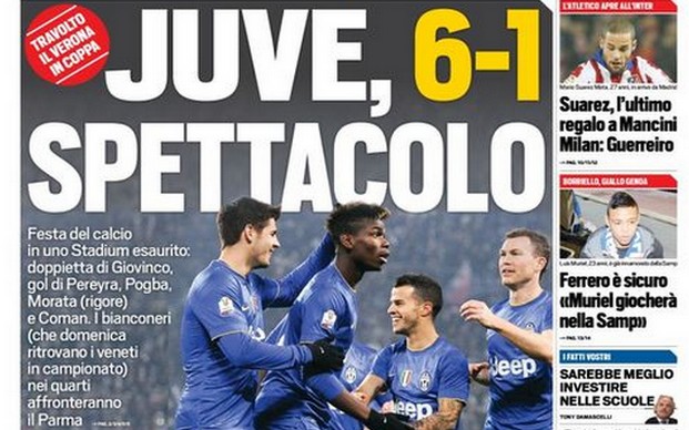 Rassegna stampa 16 gennaio 2015: prime pagine Gazzetta, Corriere e Tuttosport