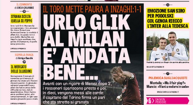 Rassegna stampa 11 gennaio 2015: prime pagine Gazzetta, Corriere e Tuttosport