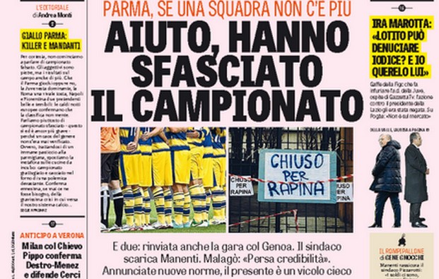 Rassegna stampa 28 febbraio 2015: prime pagine Gazzetta, Corriere e Tuttosport