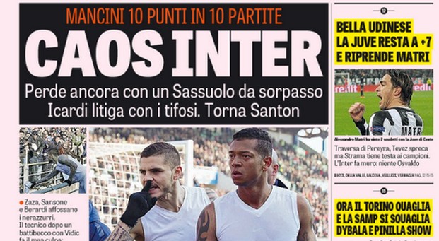 Rassegna stampa 2 febbraio 2015: prime pagine Gazzetta, Corriere e Tuttosport