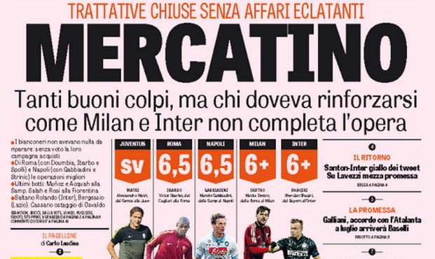 Rassegna stampa 3 febbraio 2015: prime pagine Gazzetta, Corriere e Tuttosport