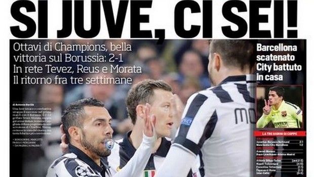 Rassegna stampa 25 febbraio 2015: prime pagine Gazzetta, Corriere e Tuttosport