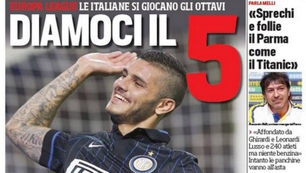 Rassegna stampa 26 febbraio 2015: prime pagine Gazzetta, Corriere e Tuttosport