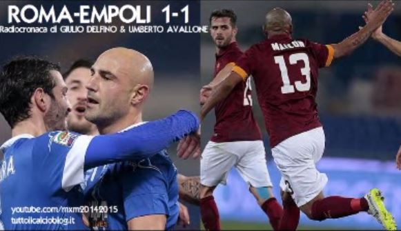 Roma-Empoli 1-1 | Telecronaca di Zampa, radiocronaca Rai, interviste e statistiche &#8211; Video
