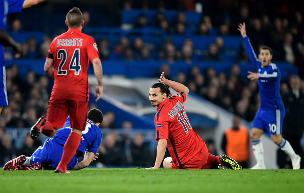 Ibrahimovic espulso ingiustamente in Chelsea-PSG (Video)