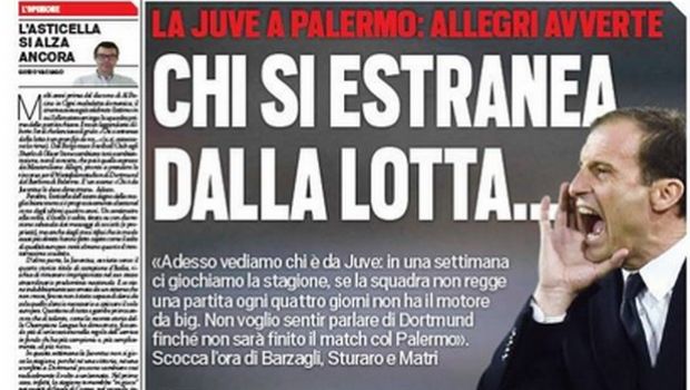 Rassegna stampa 14 marzo 2015: prime pagine Gazzetta, Corriere e Tuttosport