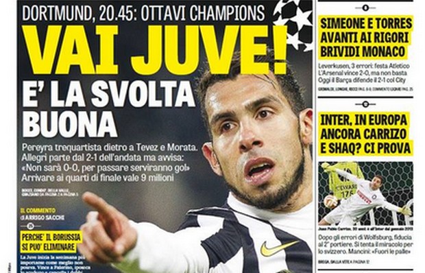 Rassegna stampa 18 marzo 2015: prime pagine Gazzetta, Corriere e Tuttosport