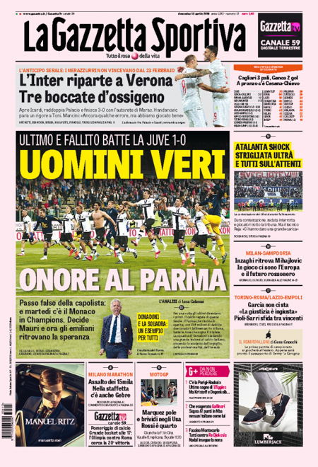 Rassegna stampa 12 aprile 2015: prime pagine Gazzetta, Corriere e Tuttosport