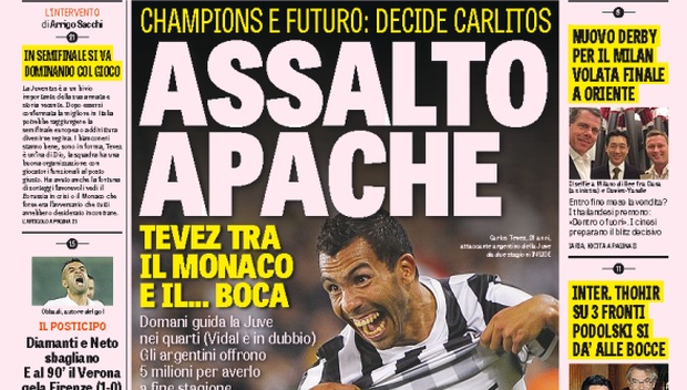 Rassegna stampa 21 aprile 2015: prime pagine Gazzetta, Corriere e Tuttosport