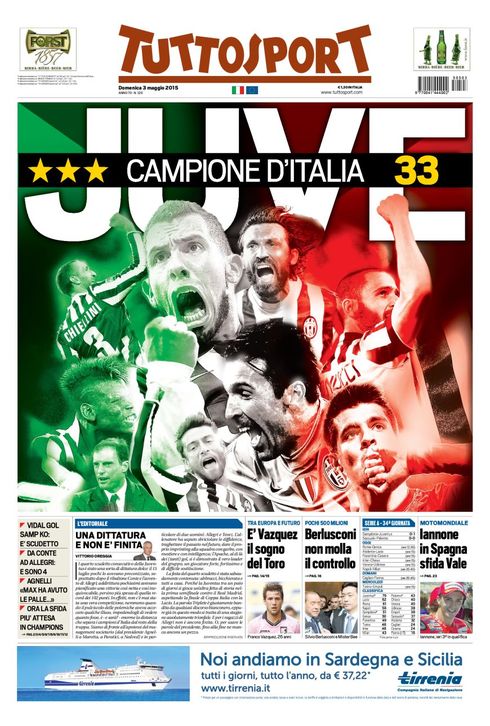 Rassegna stampa 3 maggio 2015: prime pagine Gazzetta, Corriere e Tuttosport