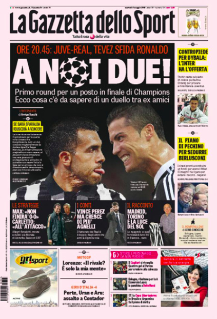 Rassegna stampa 5 maggio 2015: prime pagine Gazzetta, Corriere e Tuttosport