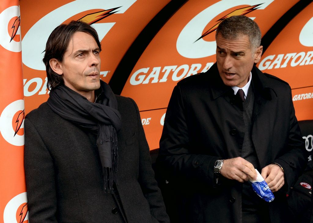 Inzaghi e Tassotti (Milan)