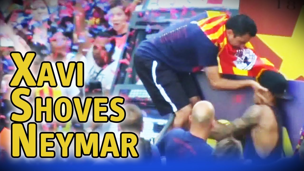 Xavi: manata a Neymar durante la festa Champions?