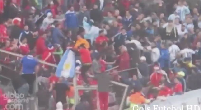 Cile-Argentina, rissa sugli spalti